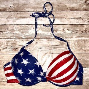 American Flag Xhilaration Bikini Top